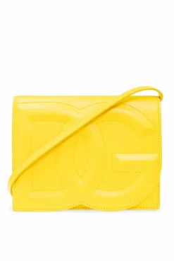 Dolce & Gabbana ŻÓŁTY Skórzana torba na ramię
