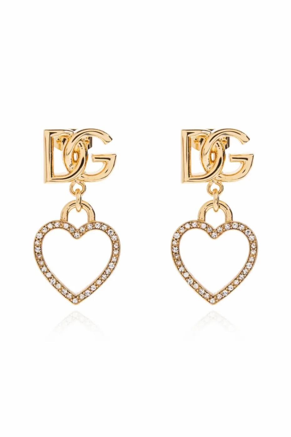 Dolce & Gabbana ZŁOTY Kolczyki z zawieszkami z motywem serc