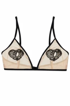 Dsquared2 beżowy Biustonosz z haftem