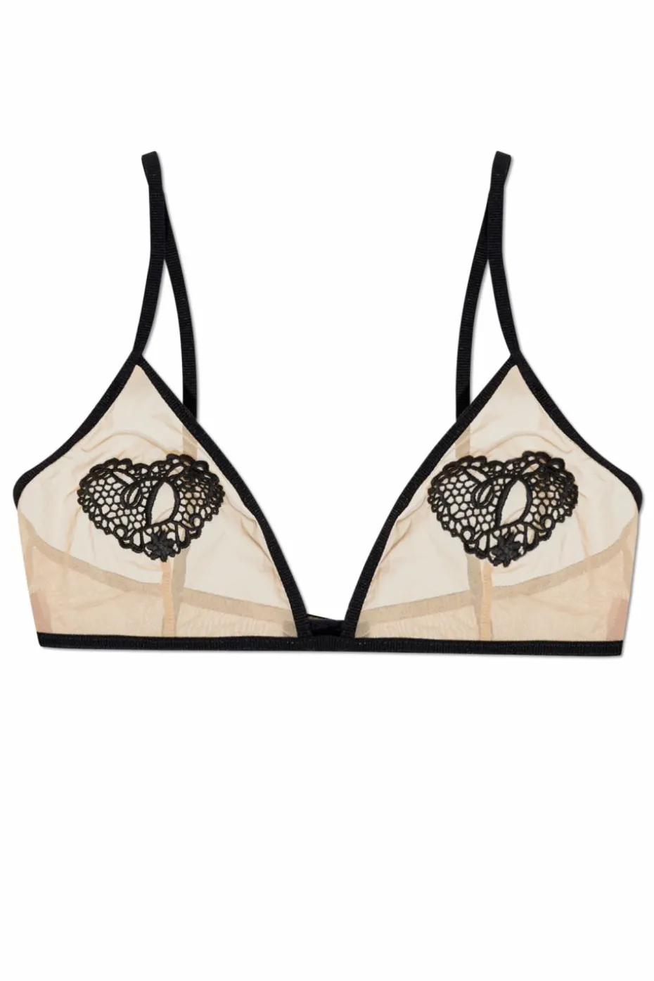 Dsquared2 beżowy Biustonosz z haftem