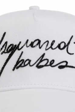 Dsquared2 BIAŁY Czapka z daszkiem