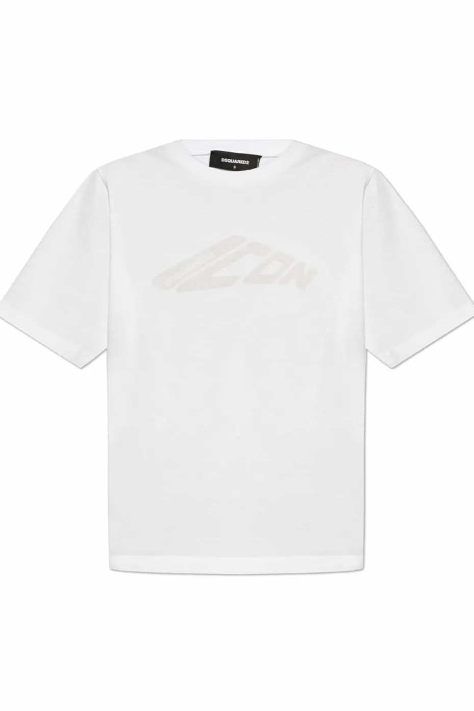 Dsquared2 BIAŁY T-shirt z nadrukowanym logo