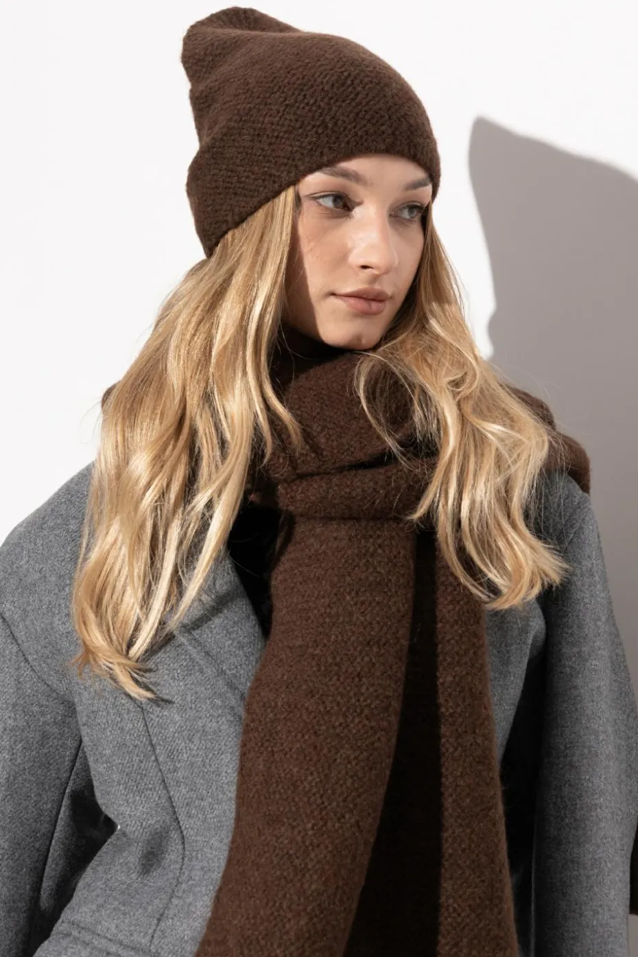Dsquared2 BRĄZOWY Wełniana czapka