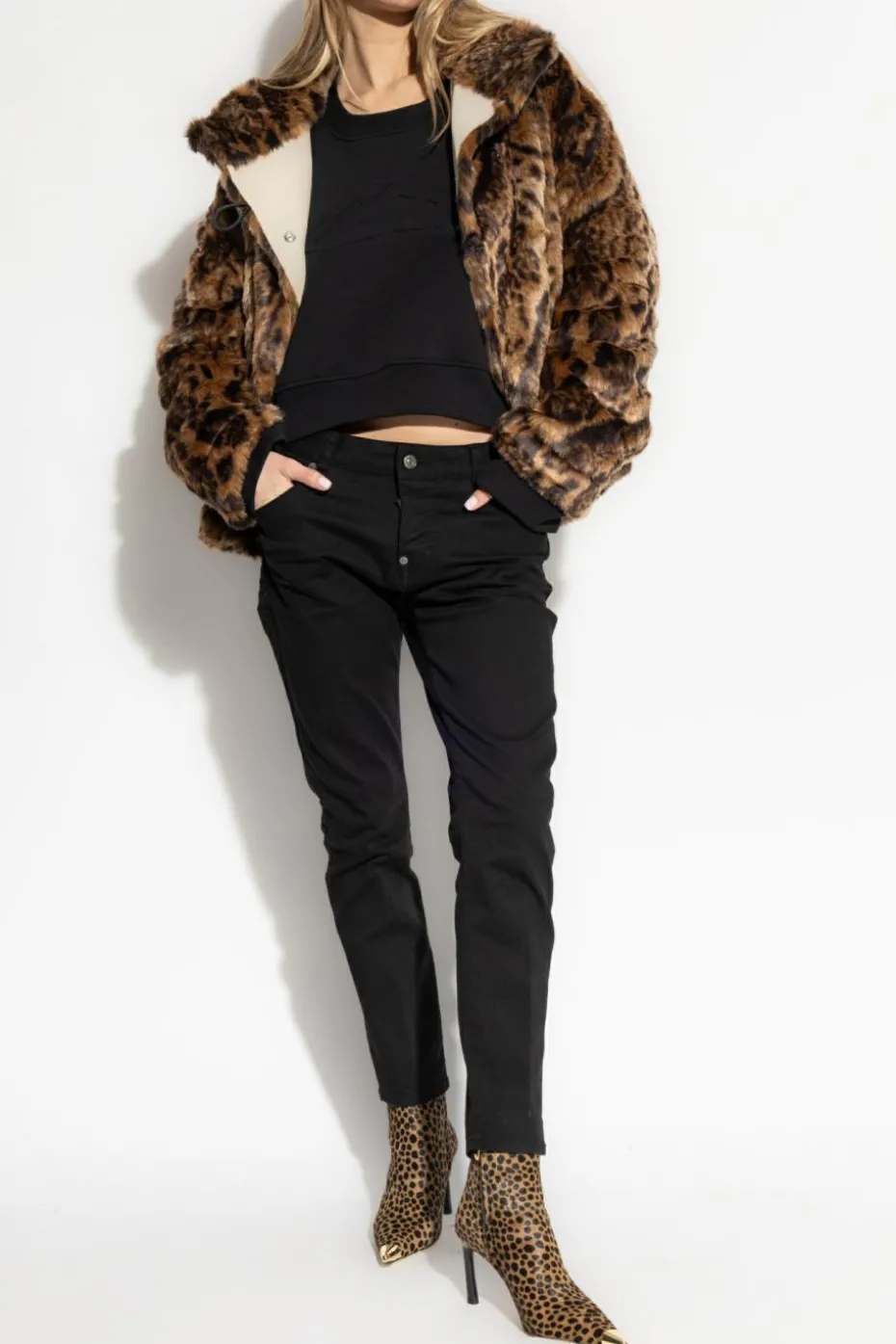 Dsquared2 CZARNY Bluza z logo