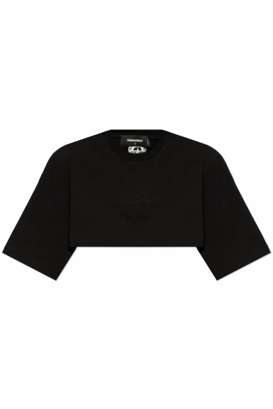 Dsquared2 CZARNY Krótki t-shirt o luźnym kroju