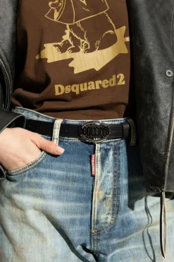 Dsquared2 CZARNY Skórzany pasek