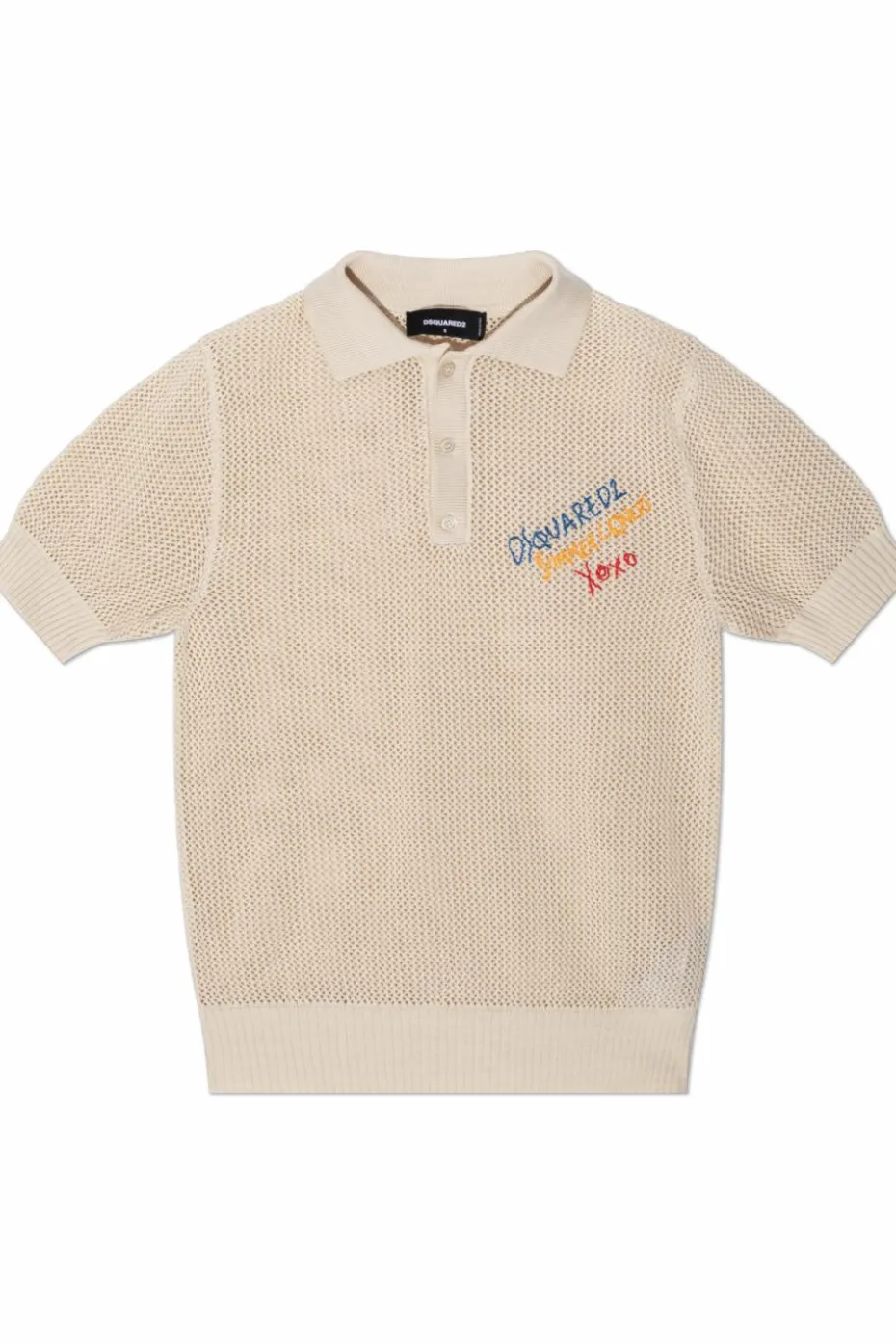 Dsquared2 kremowy Polo kapsuła `Summer Lovers`