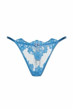 Dsquared2 NIEBIESKI Koronkowe stringi