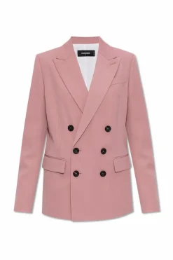 Dsquared2 RÓŻOWY Dwurzędowa marynarka