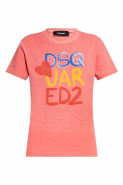 Dsquared2 RÓŻOWY T-shirt kapsuła `Summer Lovers`