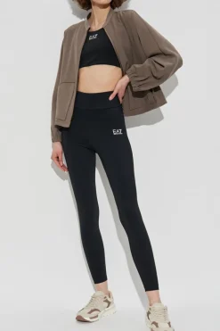 EA7 Emporio Armani CZARNY Krótki top treningowy