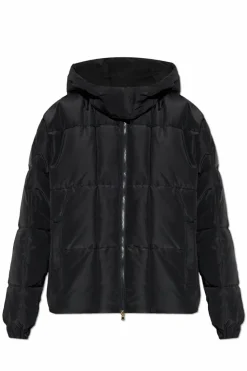 EA7 Emporio Armani CZARNY Ocieplana pikowana kurtka