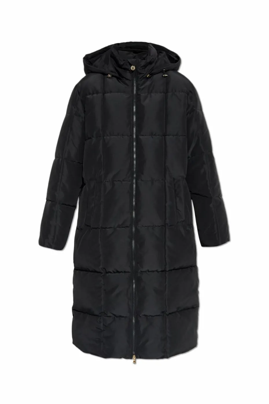 EA7 Emporio Armani CZARNY Ocieplany pikowany płaszcz