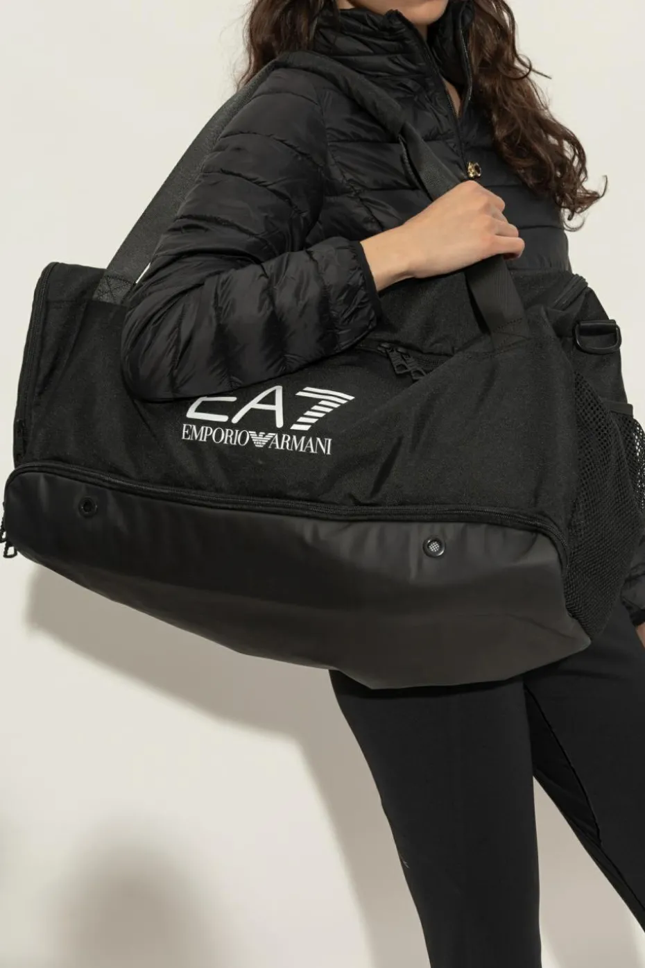 EA7 Emporio Armani CZARNY Torba sportowa z logo