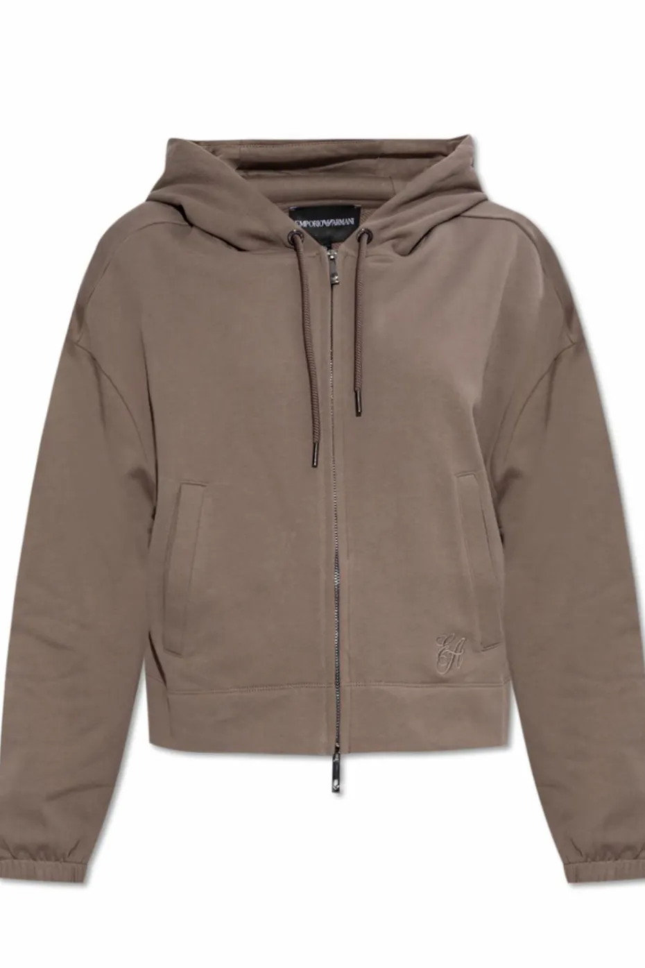Emporio Armani BRĄZOWY Bluza z logo