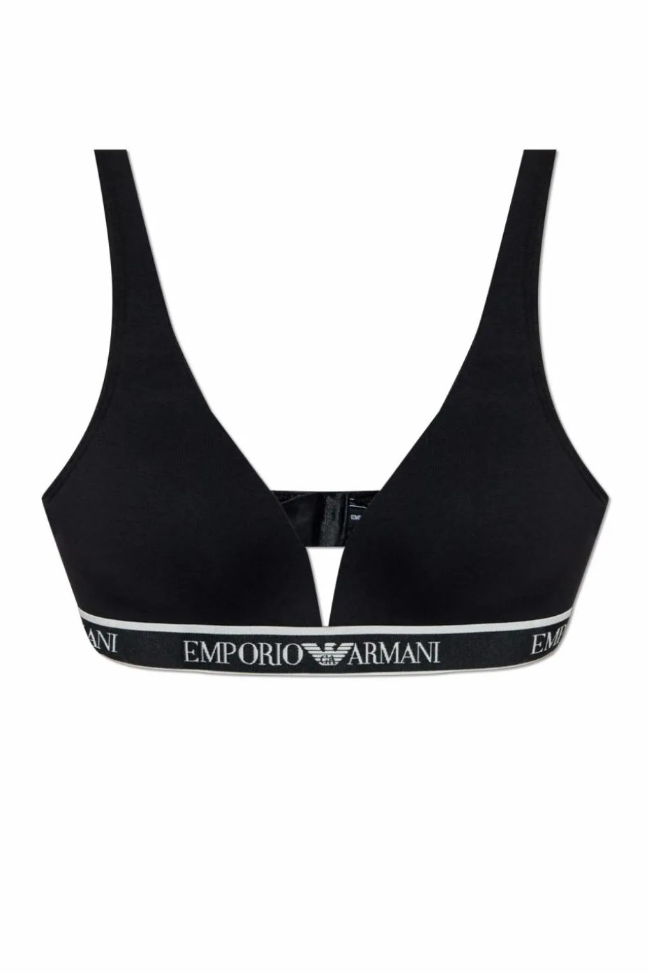 Emporio Armani CZARNY Bawełniany biustonosz