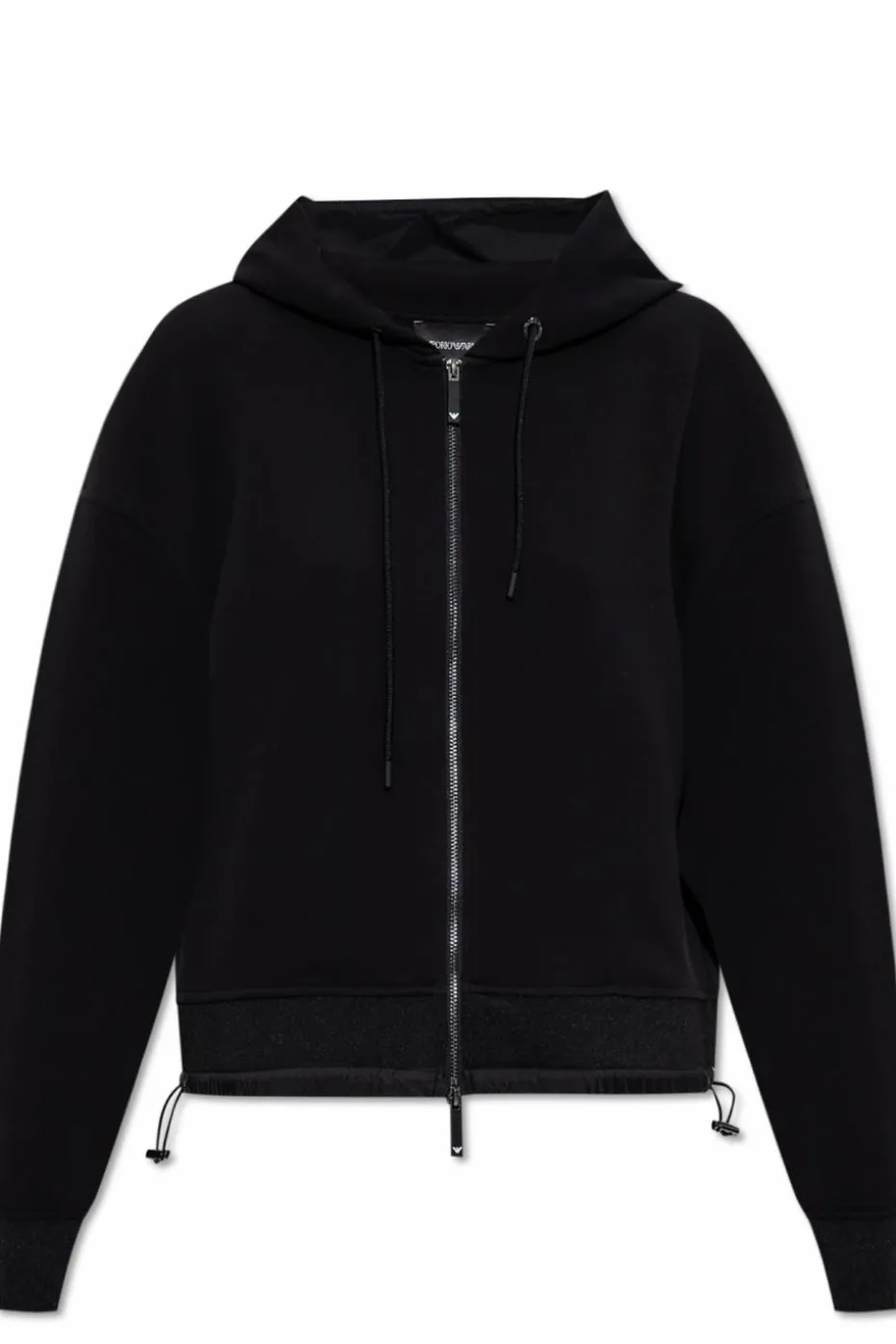 Emporio Armani CZARNY Bluza z kapturem