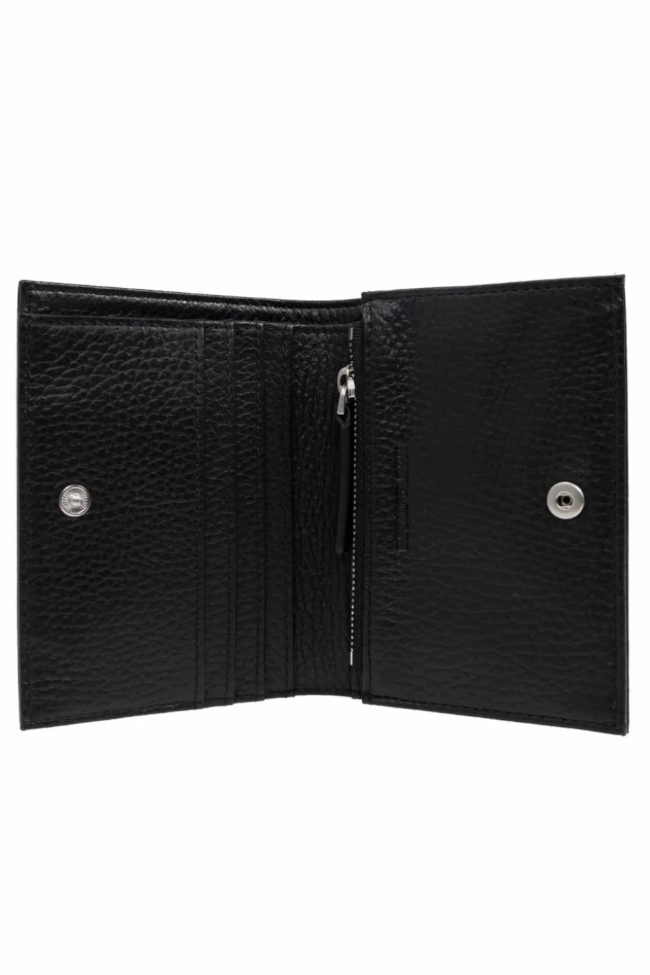 Emporio Armani CZARNY Skórzany portfel