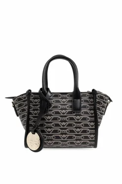 Emporio Armani CZARNY Torba na ramię z monogramem