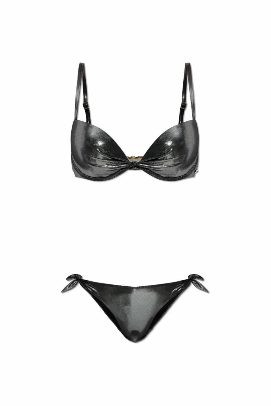 Emporio Armani SREBRNY Dwuczęściowy kostium kąpielowy