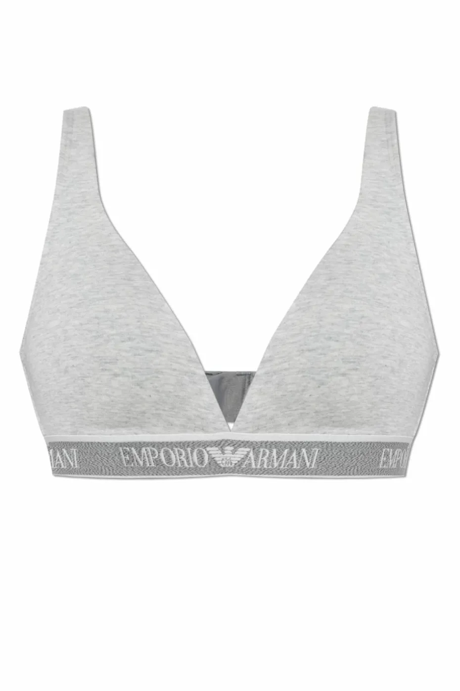 Emporio Armani SZARY Bawełniany biustonosz