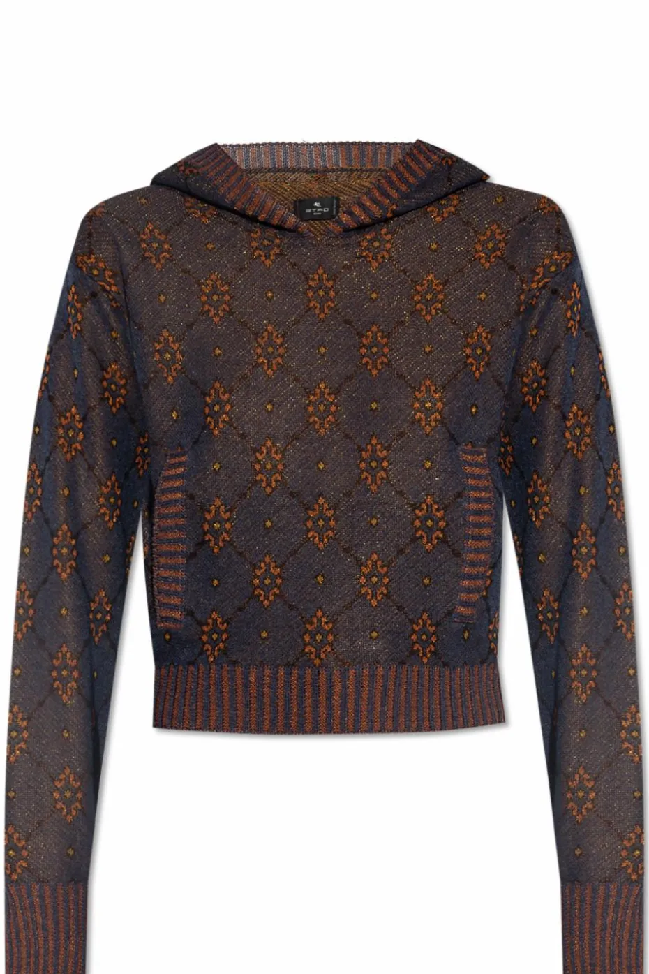Etro BRĄZOWY Bluza z kapturem