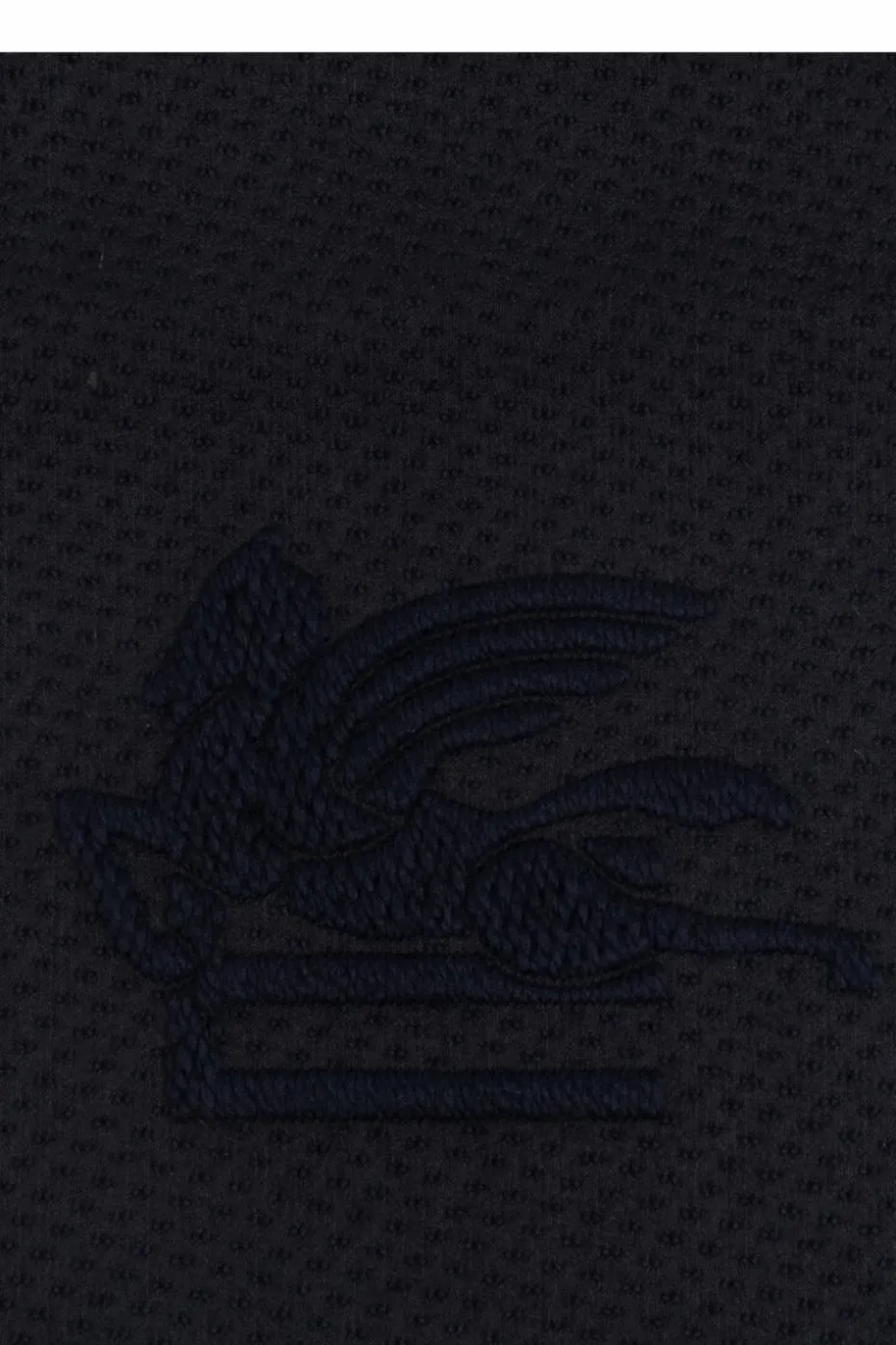Etro GRANATOWY Szal z logo