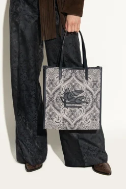 Etro GRANATOWY Torba typu `shopper`