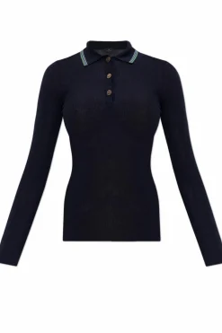 Etro GRANATOWY Wełniany top
