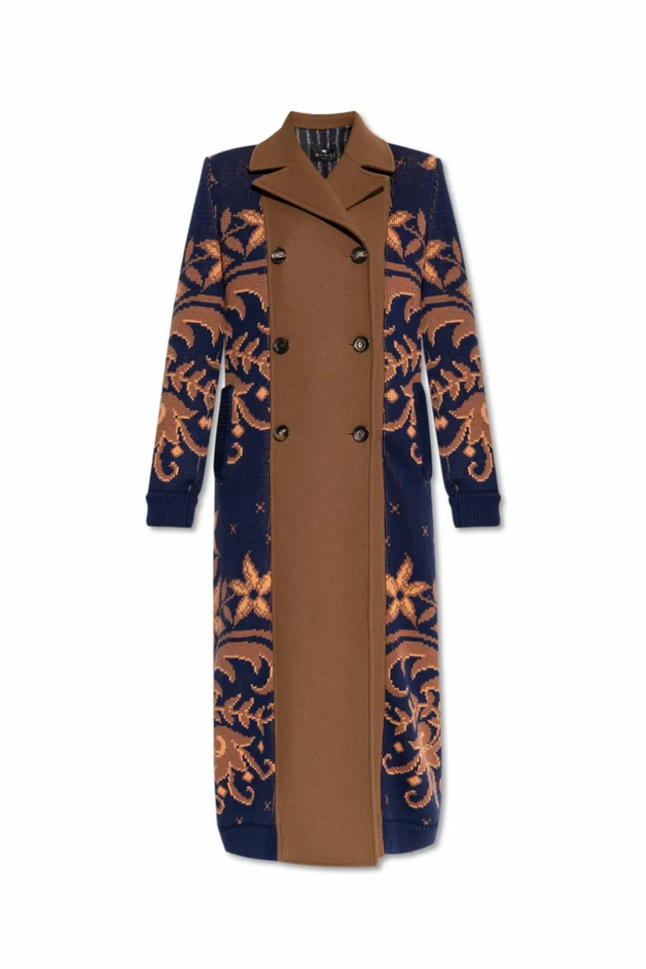 Etro MULTIKOLOR Płaszcz z łączonych materiałów