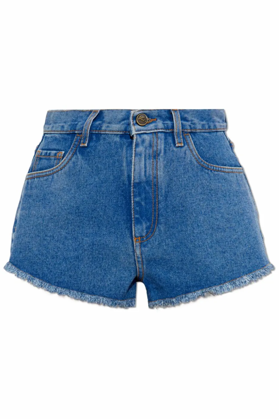 Etro NIEBIESKI Jeansowe szorty z efektem `vintage`