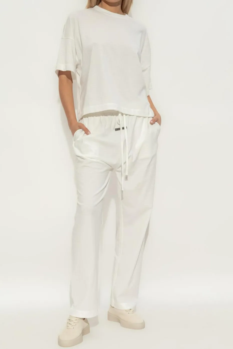 Fear Of God Essentials BIAŁY T-shirt typu `oversize`