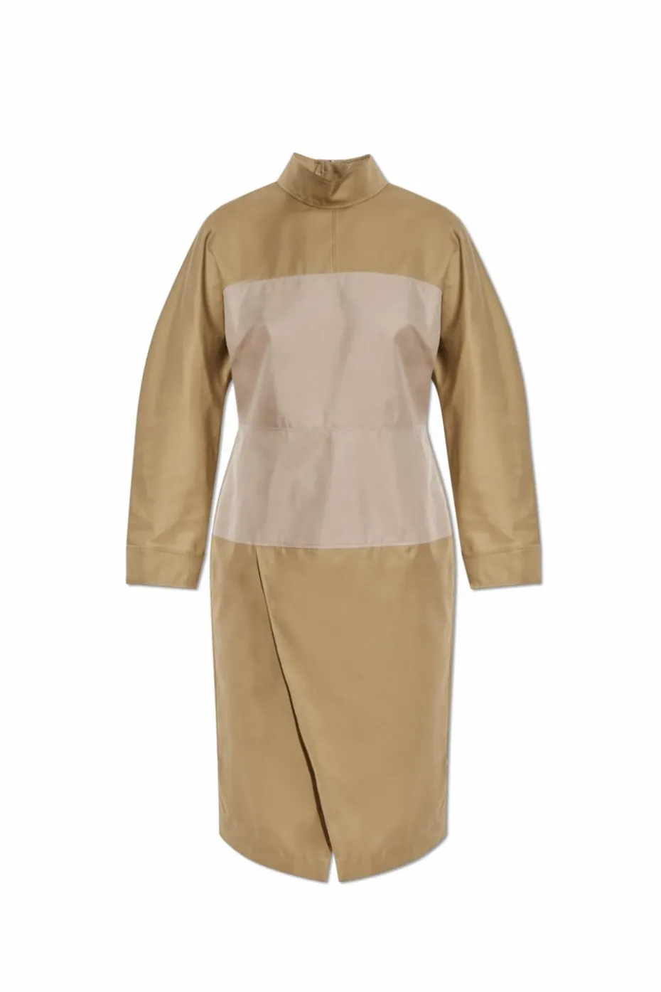 Fendi beżowy Sukienka ze stójką