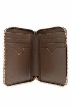 Fendi BRĄZOWY Portfel z logo