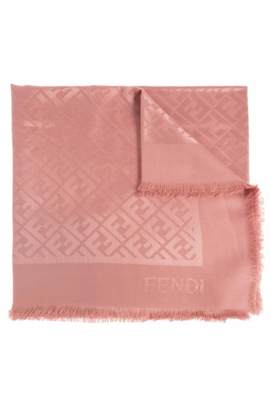 Fendi RÓŻOWY Chusta z monogramem
