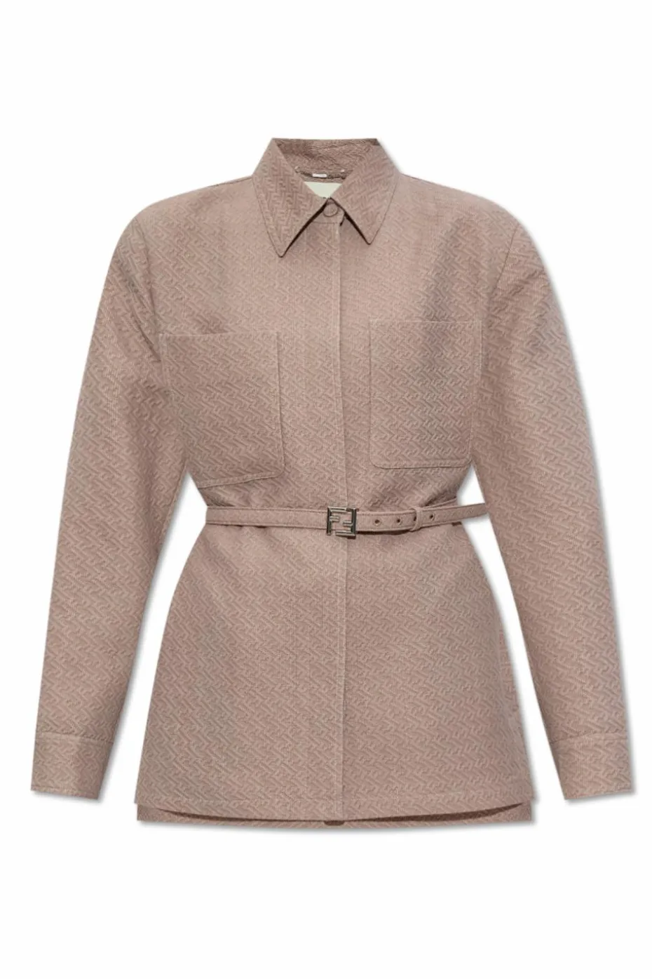 Fendi RÓŻOWY Wełniana kurtka