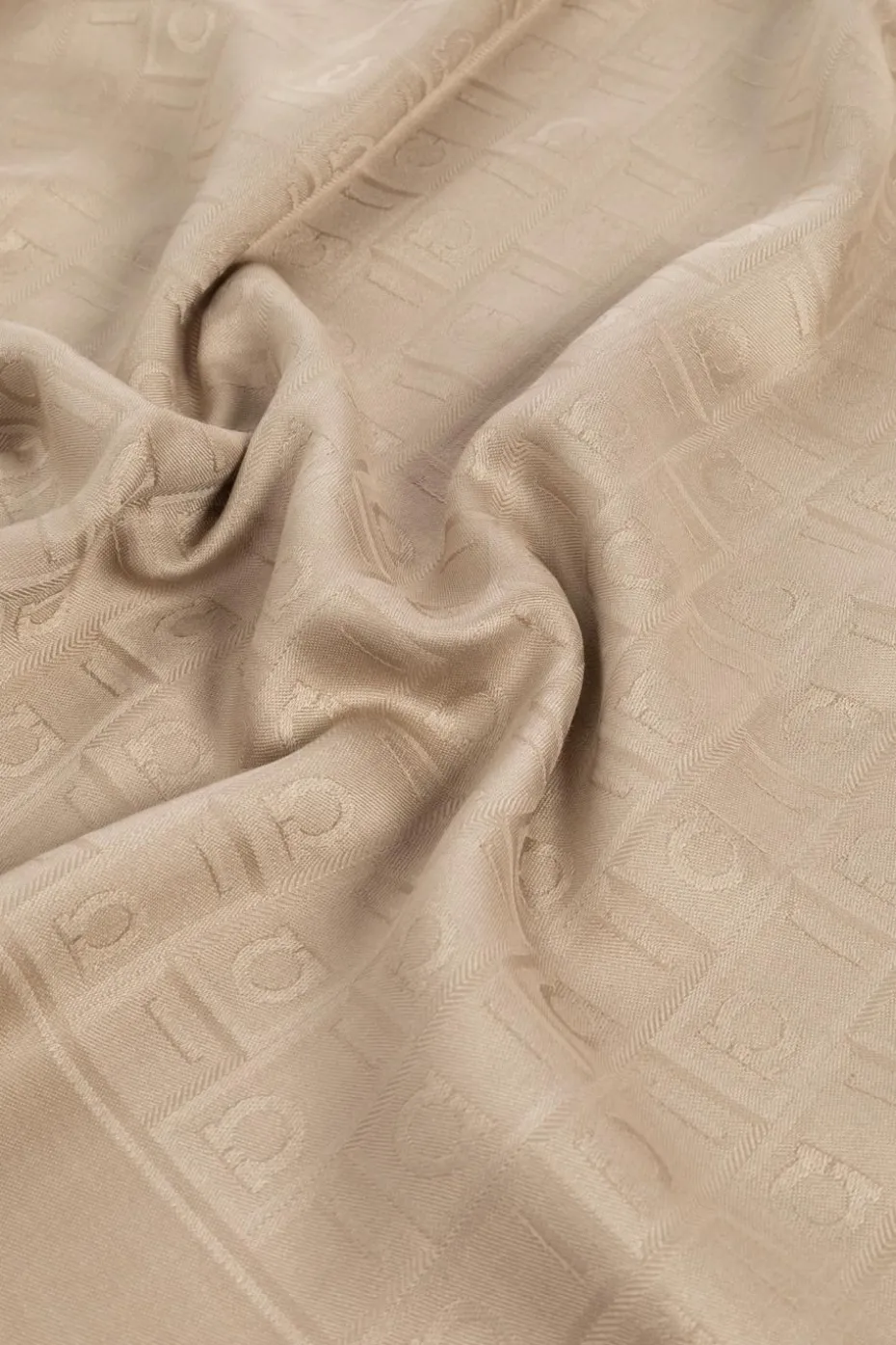 FERRAGAMO beżowy Szal z monogramem