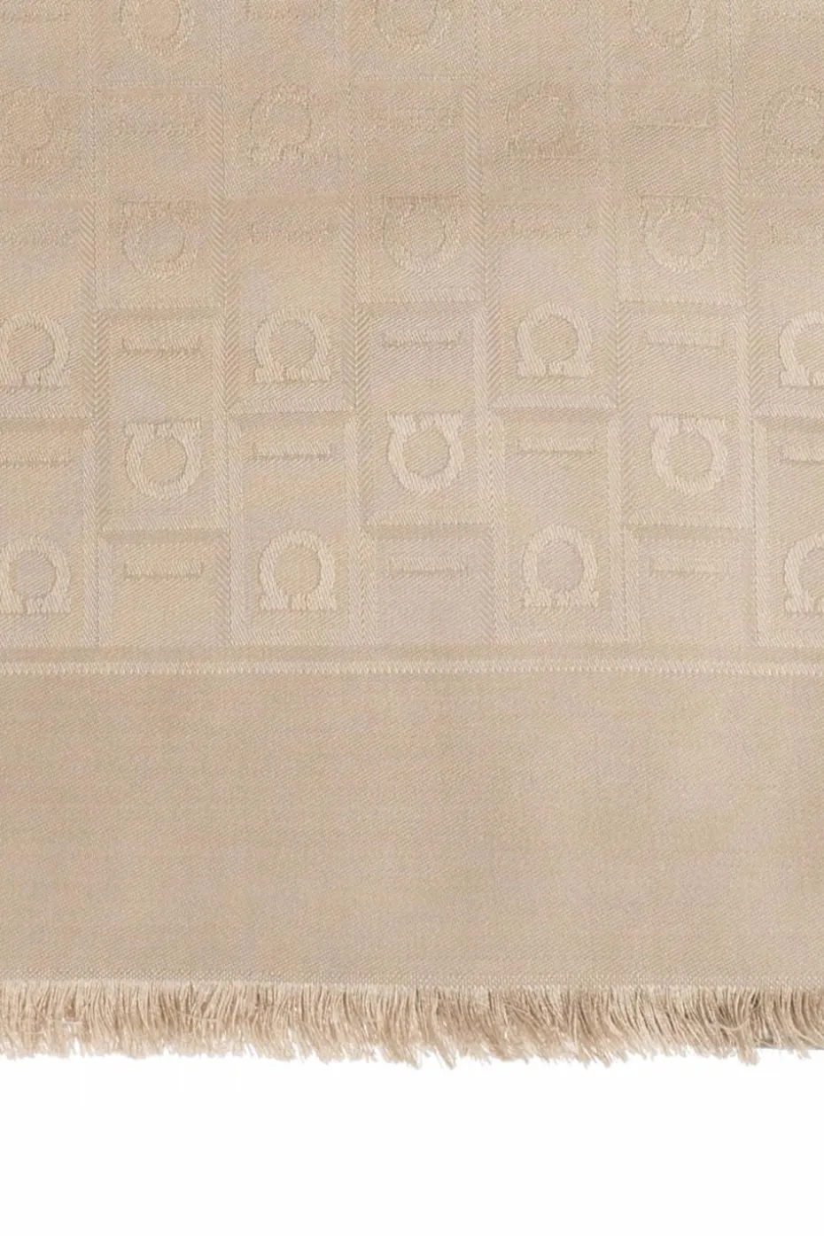 FERRAGAMO beżowy Szal z monogramem
