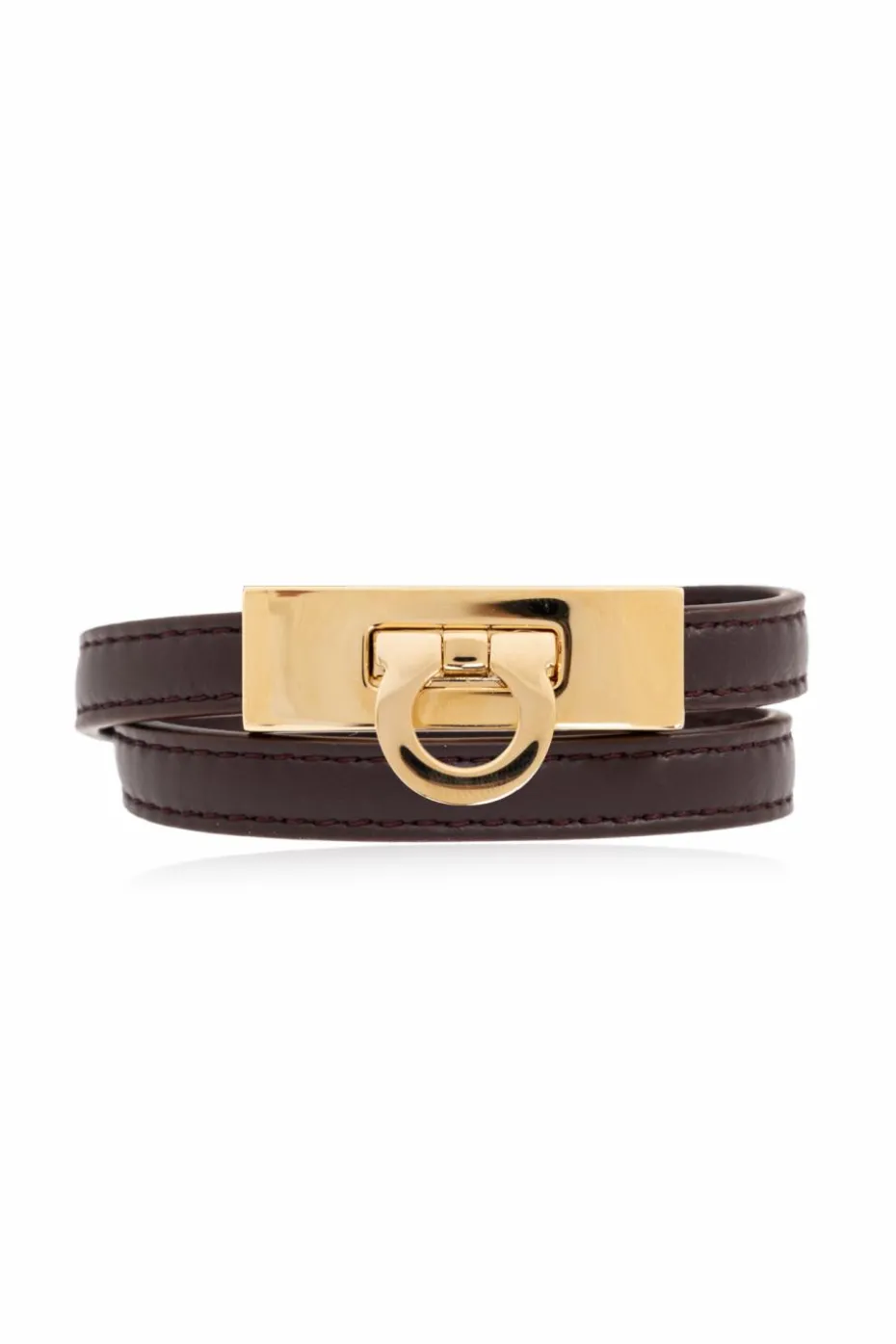 FERRAGAMO BORDO Skórzana bransoleta