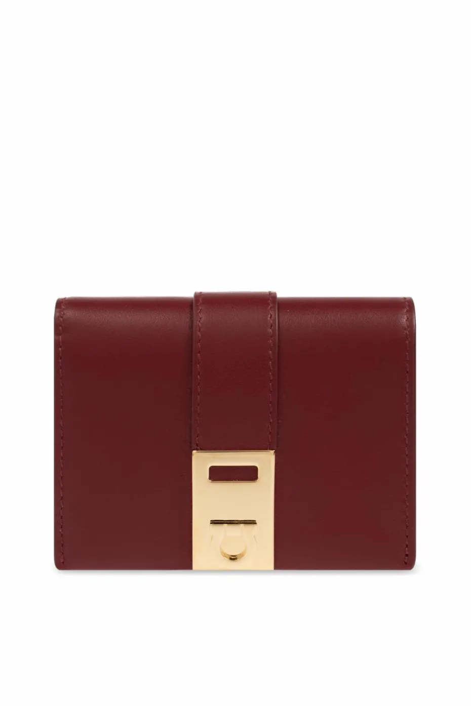FERRAGAMO BORDO Skórzany portfel z logo