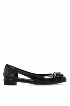 FERRAGAMO CZARNY Baleriny `Nara`