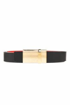 FERRAGAMO CZARNY Dwustronny pasek