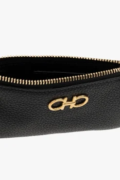 FERRAGAMO CZARNY Etui na klucze