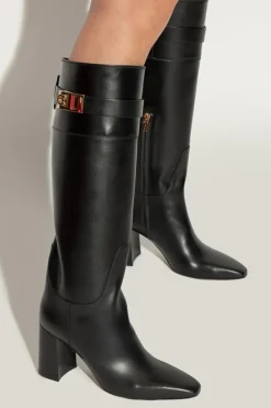FERRAGAMO CZARNY Kozaki na obcasie `Rol`