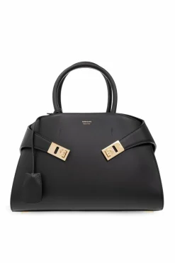 FERRAGAMO CZARNY Torba do ręki ‘Hug’