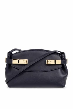 FERRAGAMO GRANATOWY Torba na ramię ‘Hug’