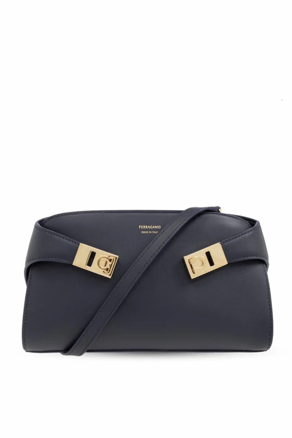 FERRAGAMO GRANATOWY Torba na ramię ‘Hug’
