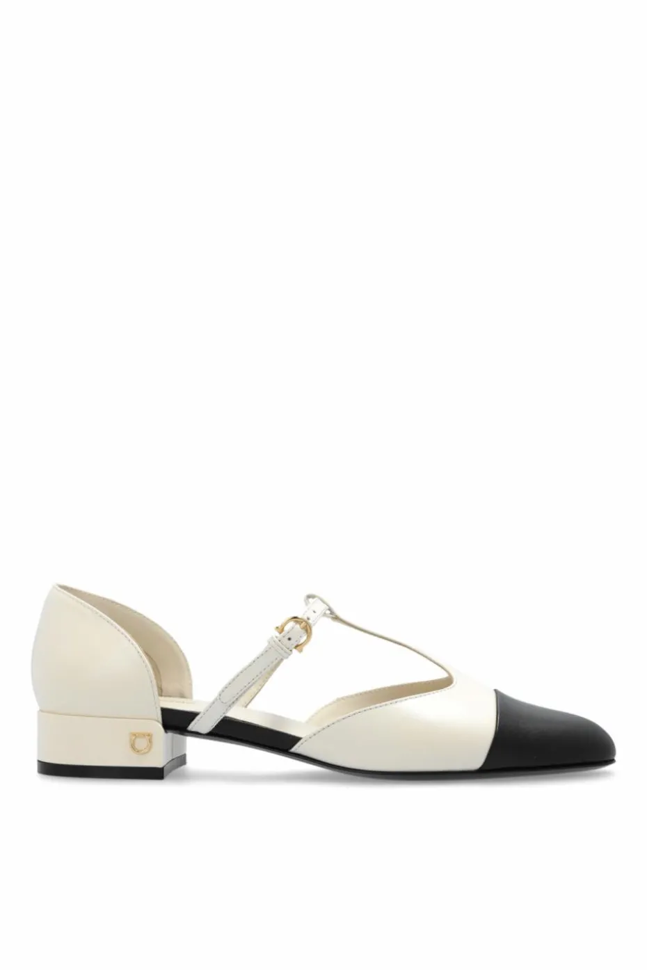 FERRAGAMO kremowy Buty `Linette`