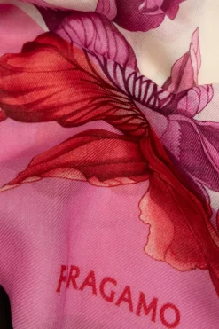 FERRAGAMO MULTIKOLOR Kaszmirowa chusta