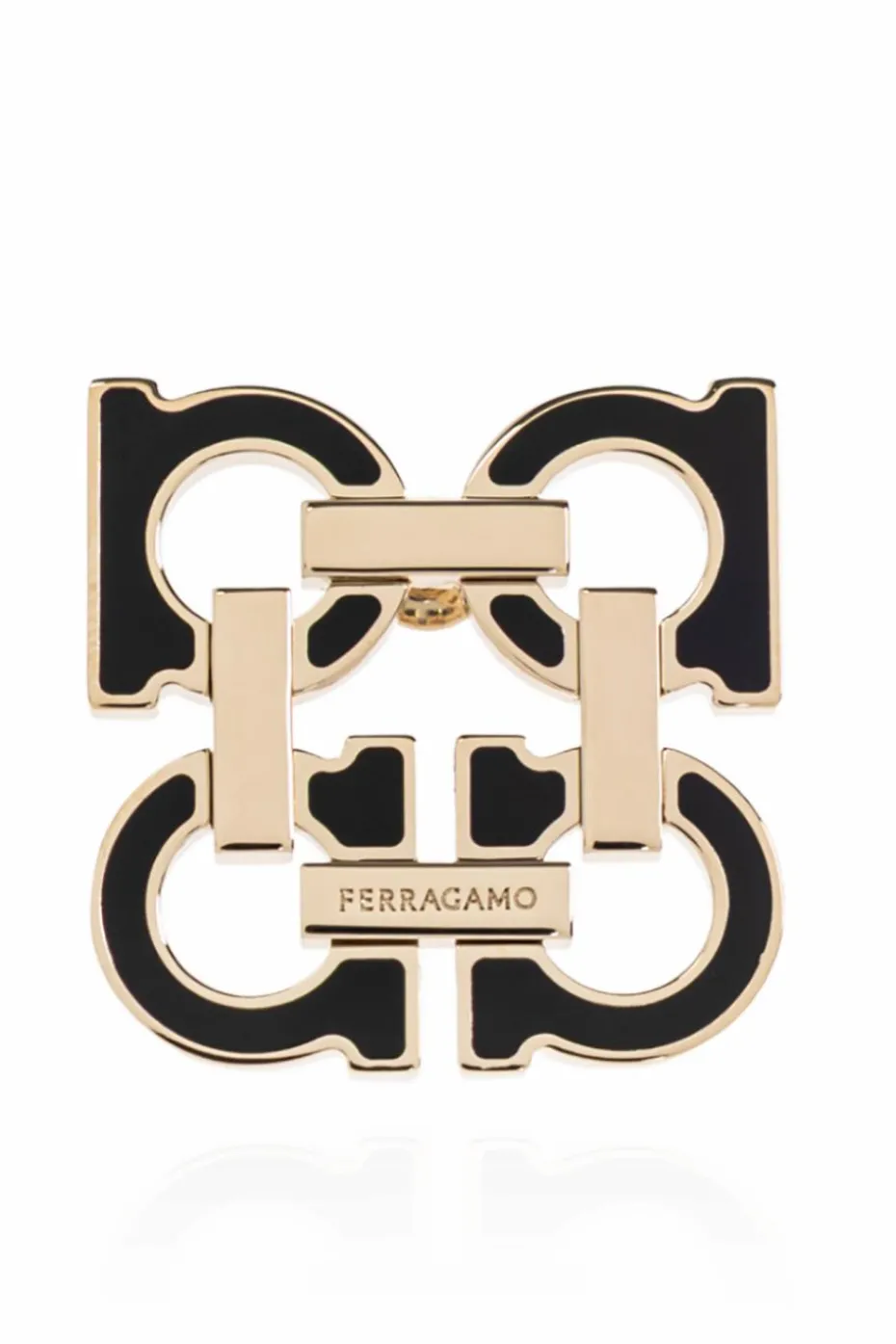 FERRAGAMO ZŁOTY Kolczyki w kształcie logo